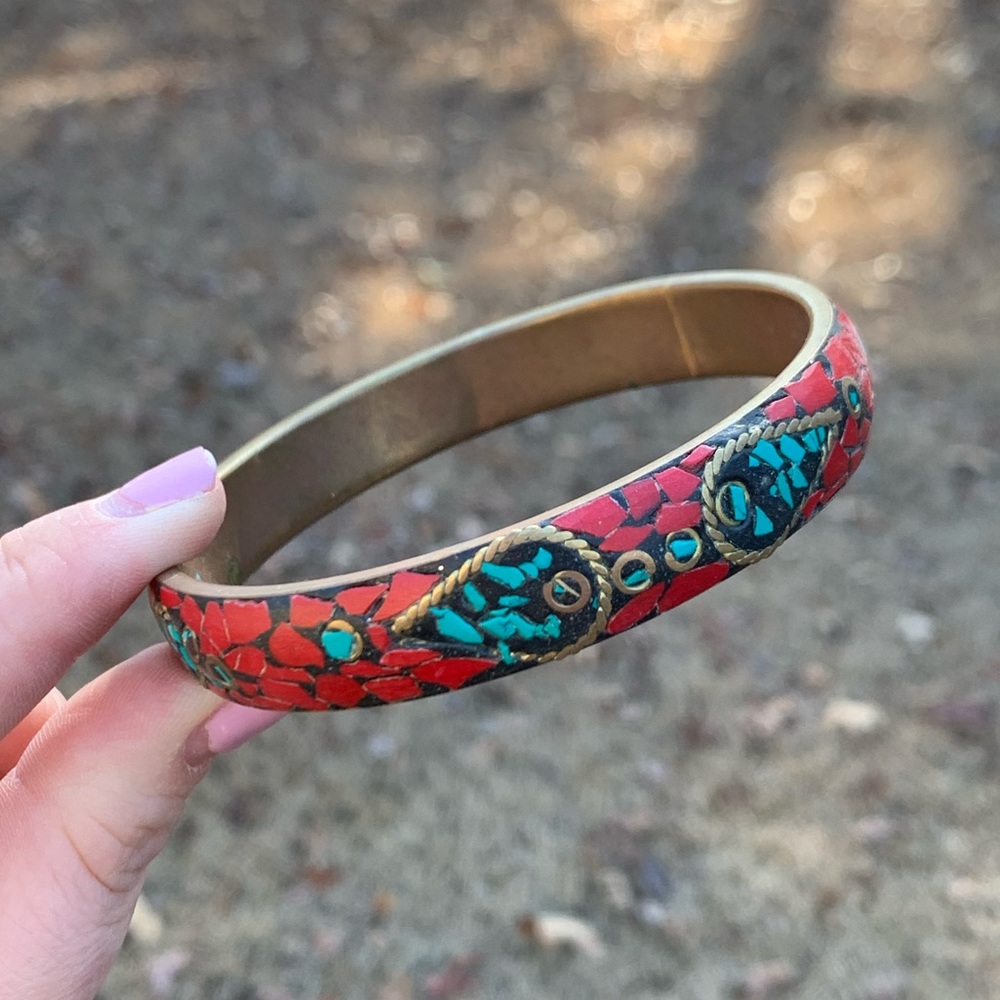 Mosaic Stone Bangle - Picture 6 of 10